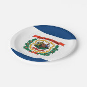 Patriotische Papiertafel mit der Flagge von West V Pappteller (Schrägansicht)