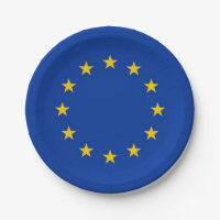 Patriotische Papiertafel mit europäischer Gewerksc