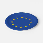 Patriotische Papiertafel mit europäischer Gewerksc Pappteller (Schrägansicht)