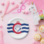 Patriotische Papiertafel mit Fahne von Cincinnati. Pappteller (Party)