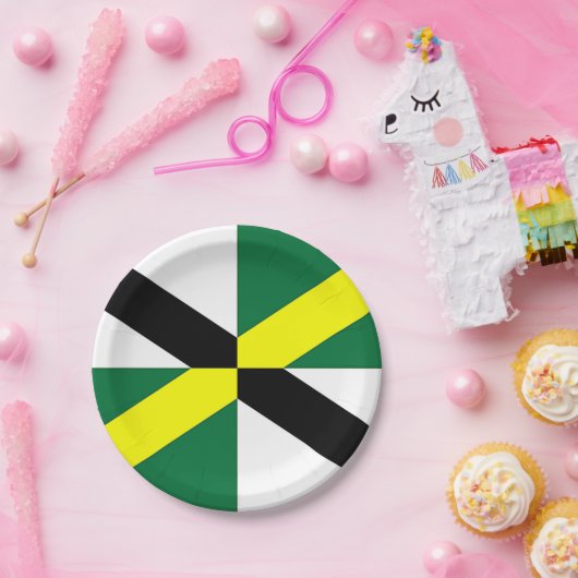 Patriotische Papiertafel mit Fahne von Monterey Ci Pappteller (Party)