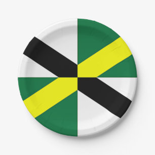 Patriotische Papiertafel mit Fahne von Monterey Ci Pappteller