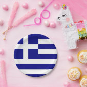 Patriotische Papiertafel mit Flagge Griechenlands Pappteller (Party)