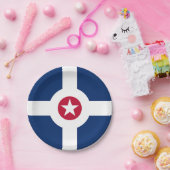 Patriotische Papiertafel mit Flagge von Indianapol Pappteller (Party)