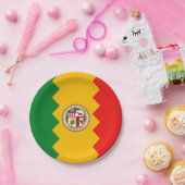 Patriotische Papiertafel mit Flagge von Los Angele Pappteller (Party)