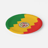 Patriotische Papiertafel mit Flagge von Los Angele Pappteller (Schrägansicht)