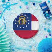 Patriotische Papiertafel mit georgischer Flagge Pappteller (Party)
