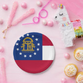 Patriotische Papiertafel mit georgischer Flagge Pappteller (Party)