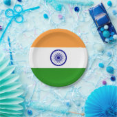 Patriotische Papiertafel mit indischer Flagge Pappteller (Party)