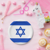 Patriotische Papiertafel mit israelischer Flagge Pappteller (Party)