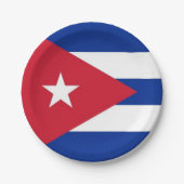 Patriotische Papiertafel mit kubanischer Flagge Pappteller (Vorderseite)