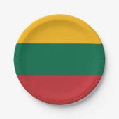 Patriotische Papiertafel mit litauischer Flagge Pappteller (Vorderseite)