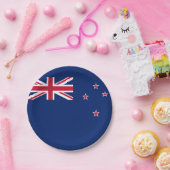 Patriotische Papiertafel mit neuseeländischer Flag Pappteller (Party)