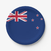 Patriotische Papiertafel mit neuseeländischer Flag Pappteller (Vorderseite)
