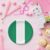 Patriotische Papiertafel mit nigerianischer Flagge Pappteller (Party)