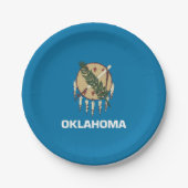 Patriotische Papiertafel mit Oklahoma-Flagge Pappteller (Vorderseite)