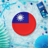 Patriotische Papiertafel mit taiwanischer Flagge Pappteller (Party)