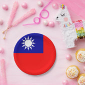 Patriotische Papiertafel mit taiwanischer Flagge Pappteller (Party)