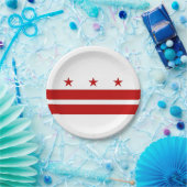 Patriotische Papiertafel unter der Flagge der Wash Pappteller (Party)