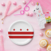 Patriotische Papiertafel unter der Flagge der Wash Pappteller (Party)