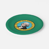 Patriotische Papiertafel unter der Flagge des Staa Pappteller (Schrägansicht)