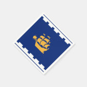 Patriotische Papiertücher mit Flagge von Québec Serviette (Ecke)