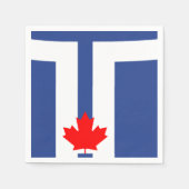Patriotische Papiertücher mit Flagge von Toronto Serviette (Vorderseite)