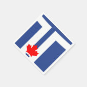 Patriotische Papiertücher mit Flagge von Toronto Serviette (Ecke)
