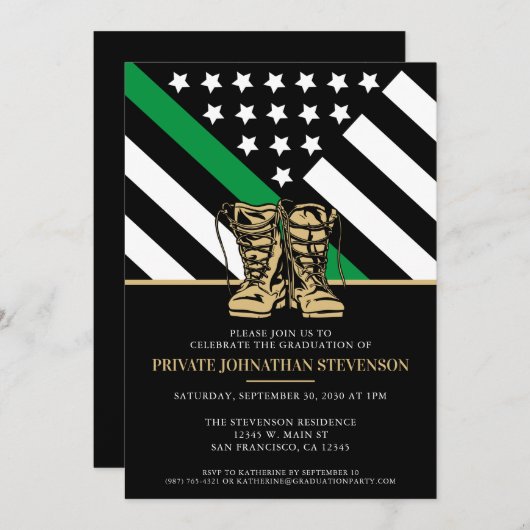 Patriotische Partei für den Abschluss einer militä Einladung (Vorne/Hinten)