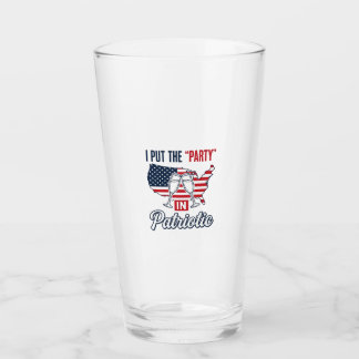 Patriotische Partei Zitat USA-Flagge Champagner Ve Glas