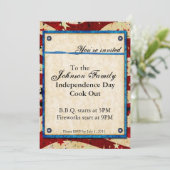 Patriotische Party Einladung (Stehend Vorderseite)