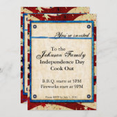 Patriotische Party Einladung (Vorne/Hinten)