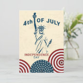 Patriotische Party Einladung 4. Juli (Stehend Vorderseite)