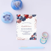 Patriotische Party Einladung des Haushalts Flyer (Einzeln)