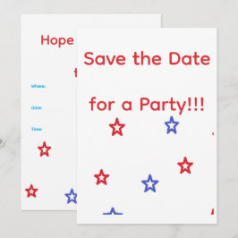 Patriotische Party-Einladung Einladung