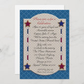 Patriotische Party Einladung für das Ruhestand (Vorne/Hinten)