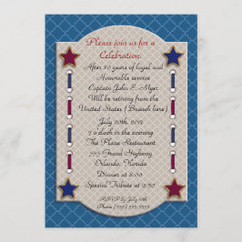 Patriotische Party Einladung für das Ruhestand