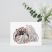 Patriotische Pekingese-Karte Postkarte (Stehend Vorderseite)