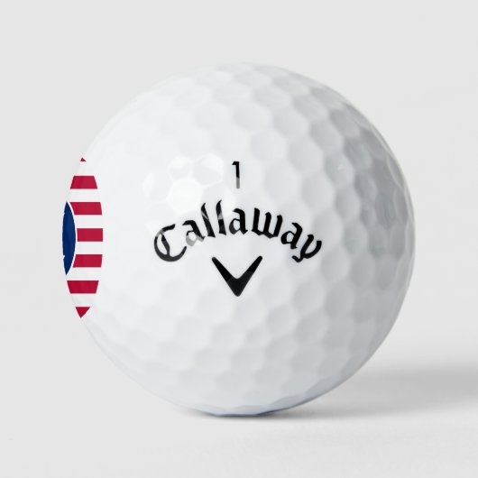 Patriotische Personalisierte Monogram-Amerikanisch Golfball (Logo)