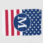 Patriotische Personalisierte Monogram-Amerikanisch Golfhandtuch (Horizontal)