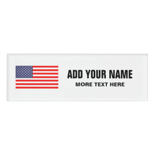 Patriotische personalisierte Namensumbauten der Namenschild