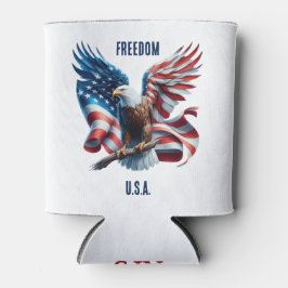 Patriotische Personalisierte USA Freiheit mit Adle Dosenkühler