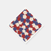 Patriotische Petunien Serviette (Ecke)