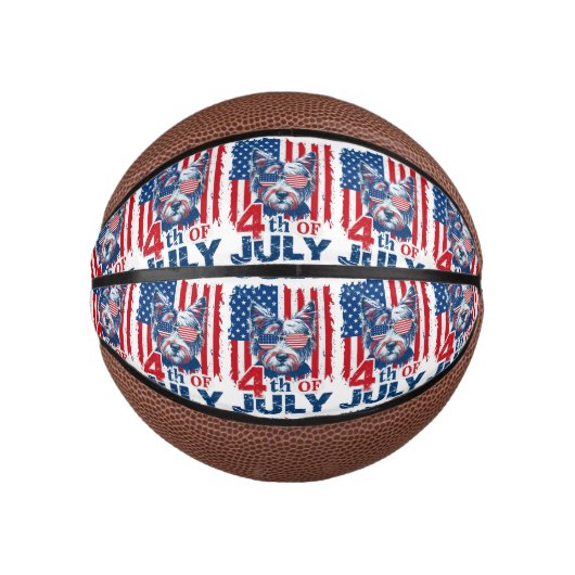 Patriotische Pfarrerin feiert 4. Juli Unabhängigke Mini Basketball (Vorderseite)