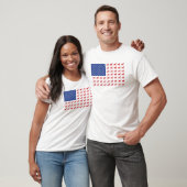 Patriotische Pferde Amerikanische Flagge T-Shirt (Unisex)