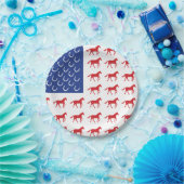 Patriotische Pferde Pappteller (Party)