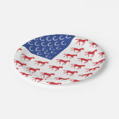 Patriotische Pferde Pappteller (Schrägansicht)