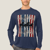 Patriotische Pferde Tri-Blend Shirt (Vorderseite)