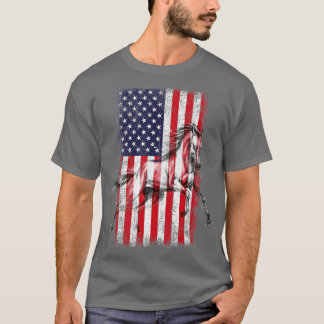 Patriotische Pferdeflagge - Vintages Pferd (5) T-Shirt