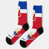 Patriotische philippinische Flagge, Nachhaltige Ph Socken (Linkes Detail)